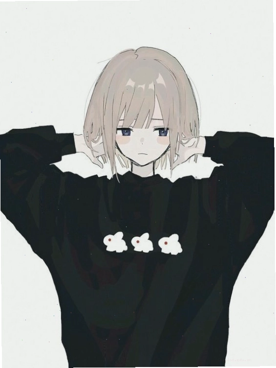 Avatar nữ tóc ngắn đẹp theo phong cách anime chibi
