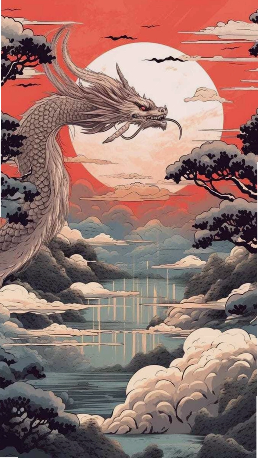 Avatar rồng bên ánh trăng tròn huyền bí