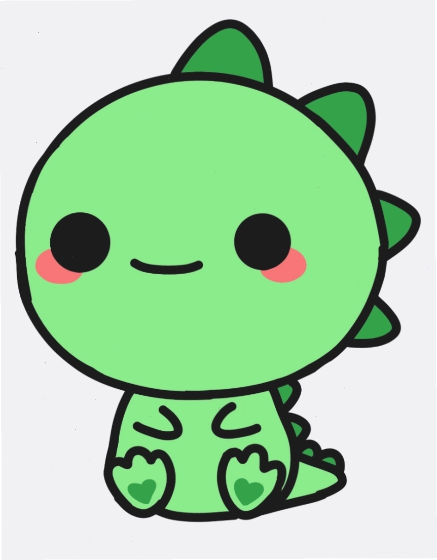Avatar rồng cute màu xanh lá cây