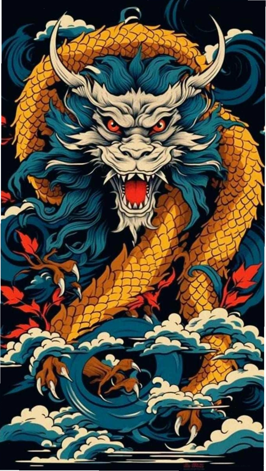 Avatar rồng ngáo với biểu cảm hài hước