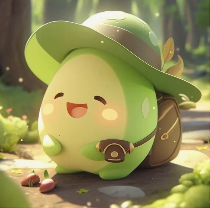 Avatar trái bơ chibi 3D ấn tượng