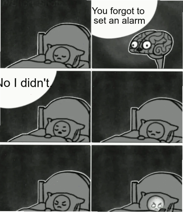 Brain Bed Angry Meme Template