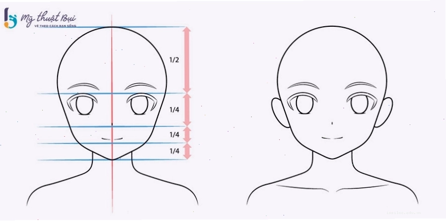 Cách vẽ mắt và lông mày cho nhân vật anime