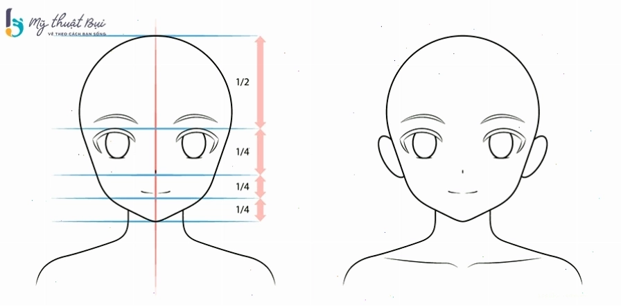 Cách vẽ mắt và lồng mày cho nhân vật anime chi tiết