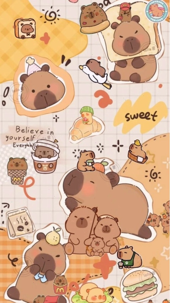 Capybara bộ đôi vô tri buổi sáng, hình nền avatar nam
