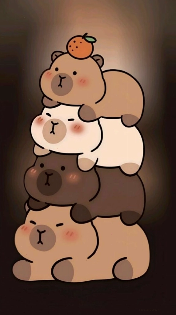 Capybara chồng chất trong bóng tối ấm cúng cho avatar