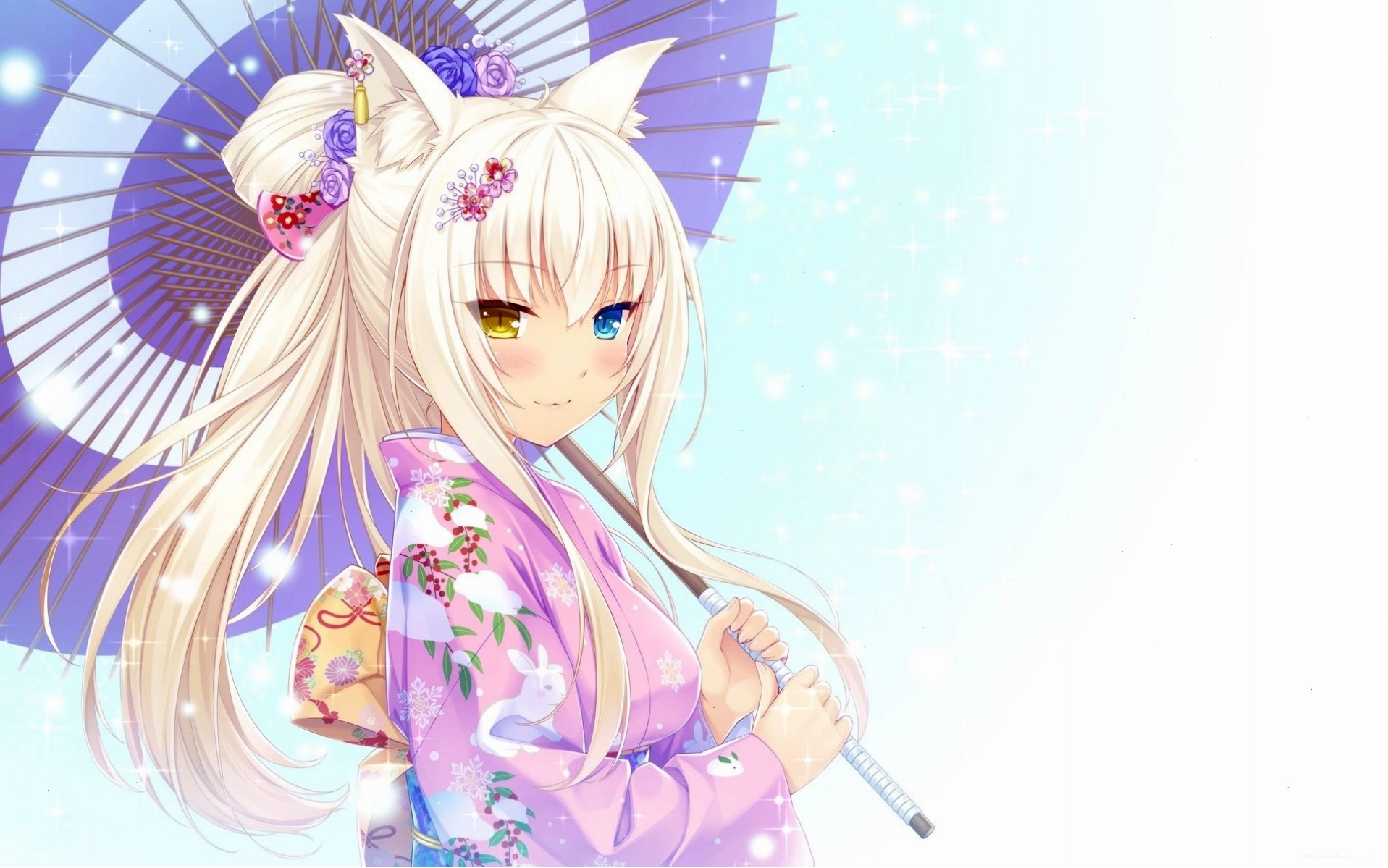 Catgirl Background với các yếu tố độc đáo