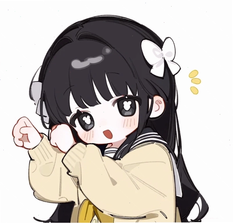 Chibi bé gái dễ thương với phong cách tinh nghịch