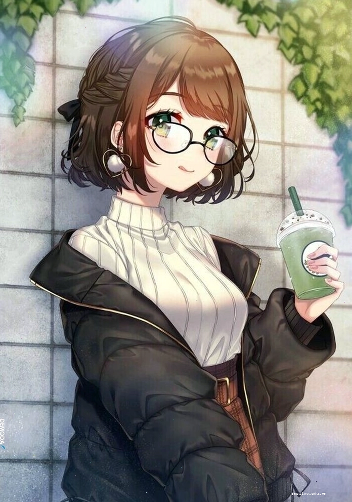 Cô gái anime dễ thương trong trang phục đời thường