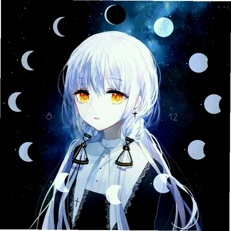 Cô gái anime với mái tóc dài và trang phục thanh lịch