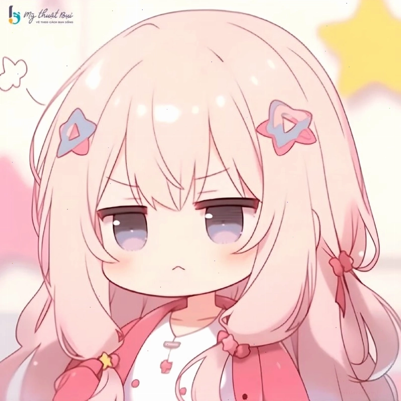 Cô gái chibi với mái tóc ngắn cá tính