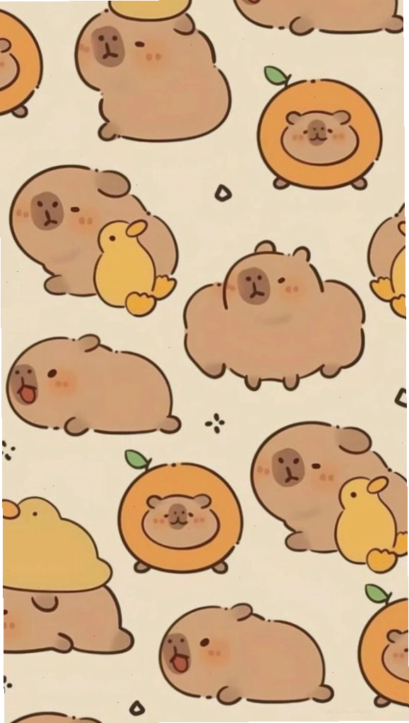 Đàn capybara thân thiện bên đàn vịt vàng