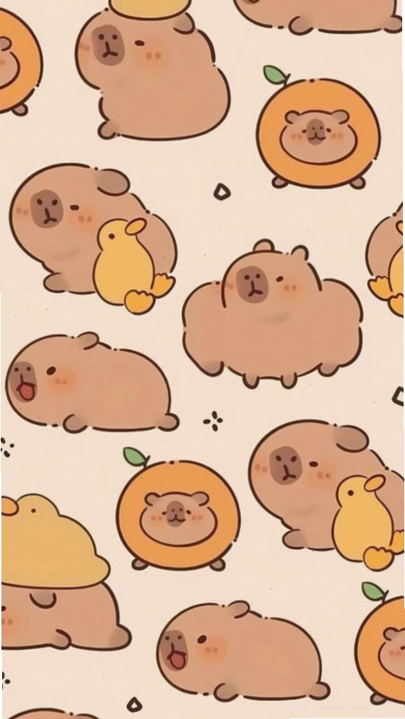 Đàn capybara và vịt vàng trong avatar ngộ nghĩnh