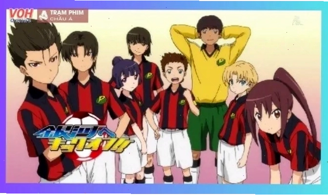 Đội hình anime thi đấu dưới ánh đèn sân vận động