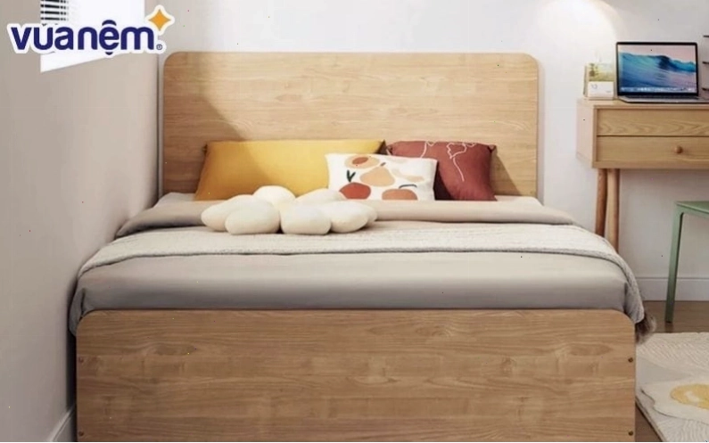Giường ngủ cho bé gái hộp gỗ MDF cao cấp Selwyn màu trắng tinh khôi
