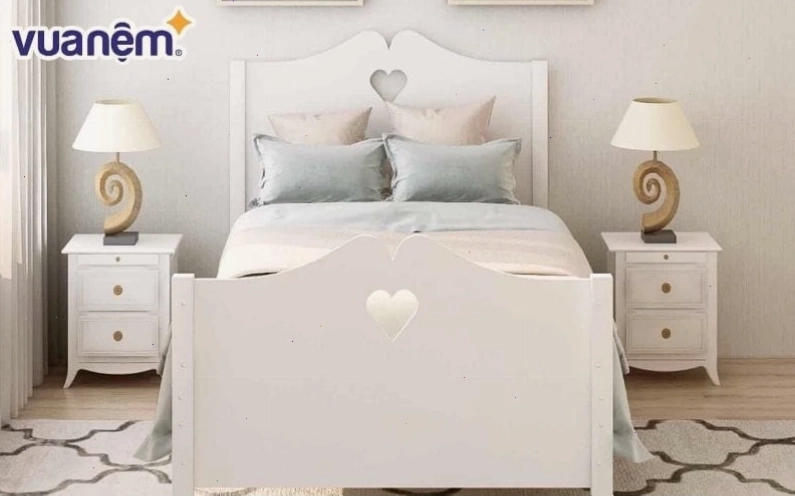 Giường ngủ gỗ công nghiệp cho bé gái với thiết kế hiện đại và nhiều ngăn kéo lưu trữ