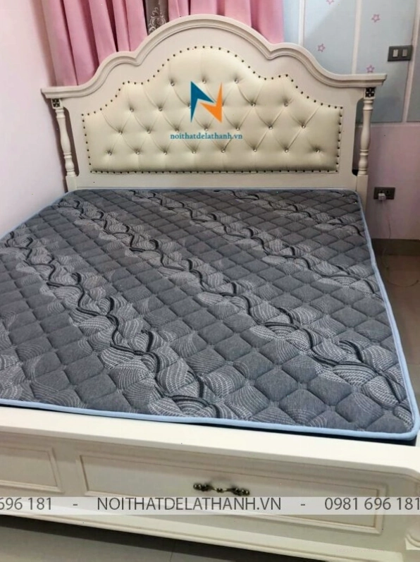 Giường ngủ gỗ sồi thiết kế hiện đại, bền chắc, an toàn cho trẻ