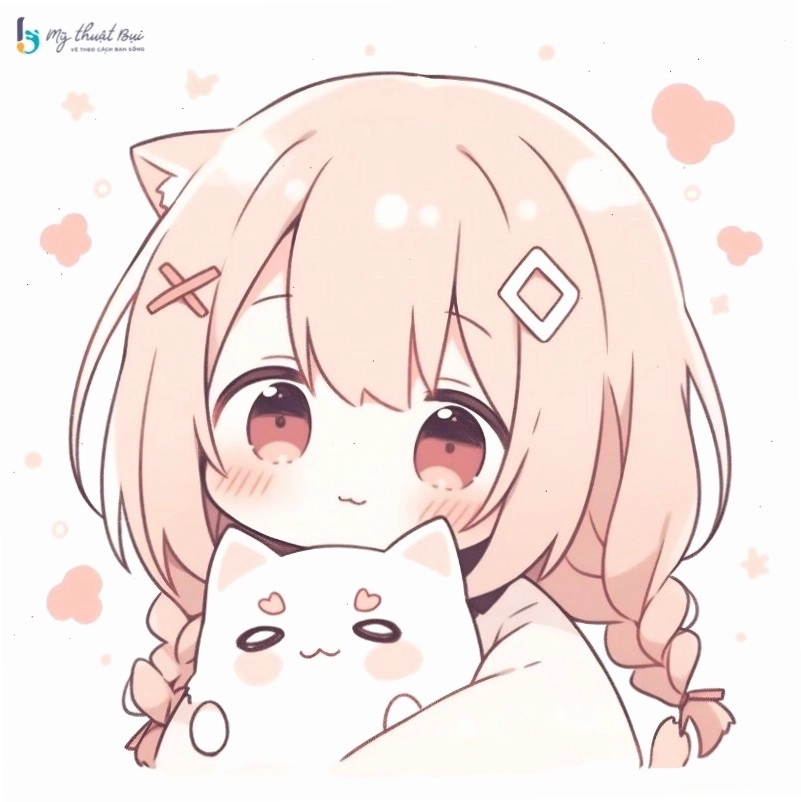 Hình ảnh anime chibi nữ dễ thương trong trang phục học sinh
