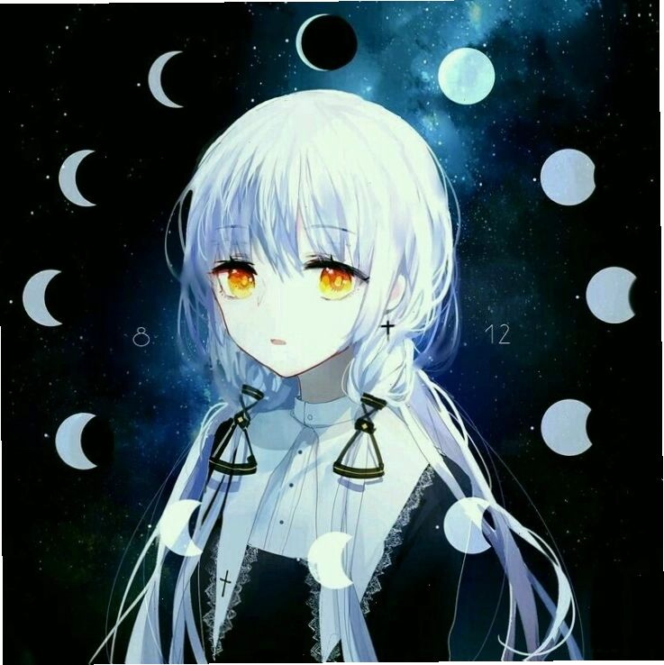 Hình ảnh anime cô gái với trang phục độc đáo, màu sắc nổi bật