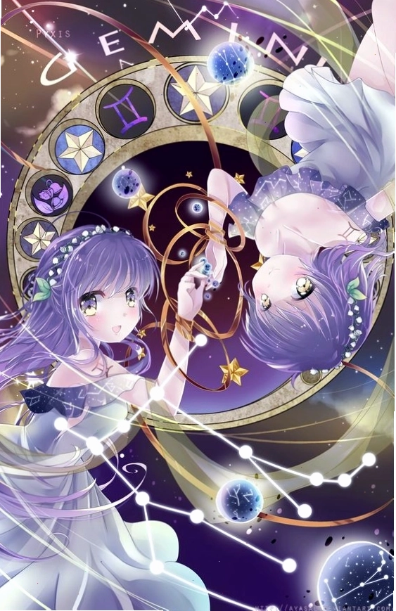 Hình ảnh anime nữ của cung Kim Ngưu với vẻ ngoài dịu dàng và yêu thích sự ổn định