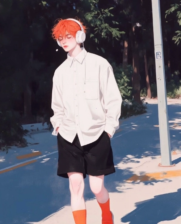 Hình ảnh cô gái theo phong cách boy phố anime