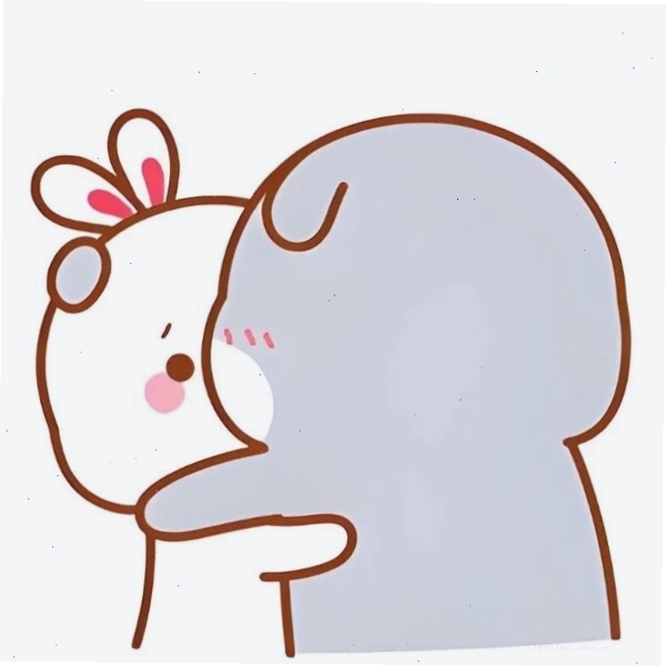 Hình ảnh meme ôm dễ thương thể hiện tình cảm ấm áp