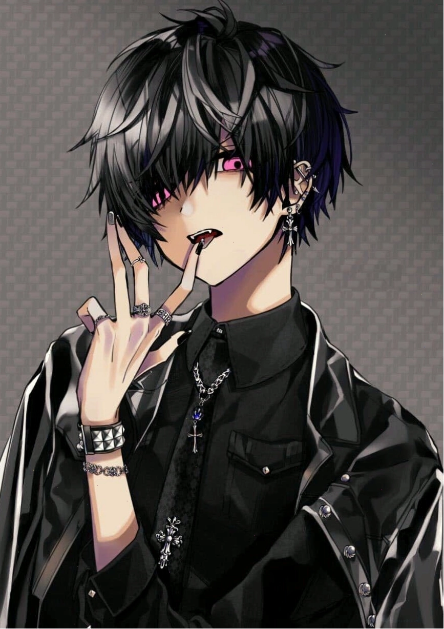 Hình anime boy tóc đen lạnh lùng ngầu