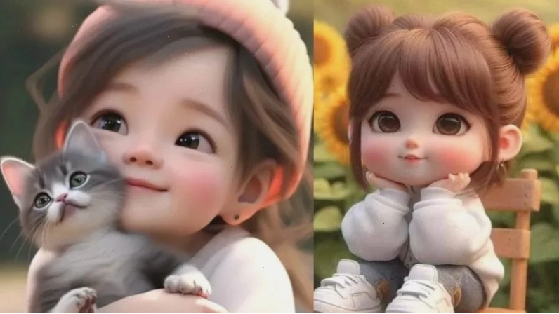 Hình đại diện cô gái đội mũ len ôm mèo đáng yêu