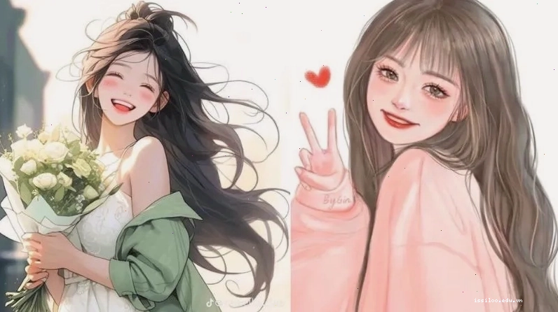 Hình đại diện cô gái xinh đẹp tóc dài nở nụ cười tự tin