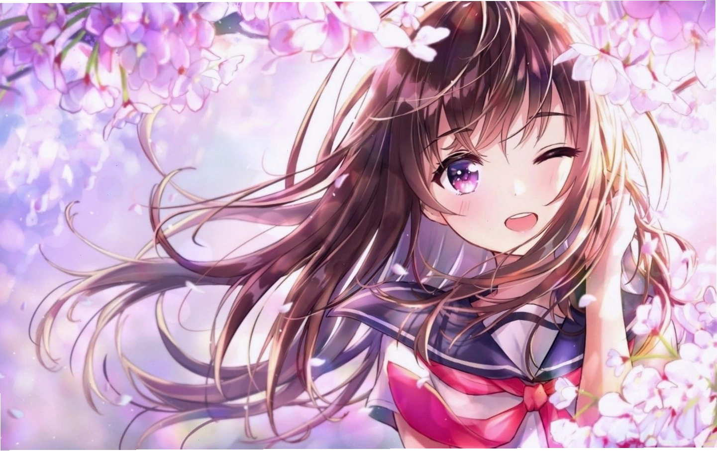 Hình nền nhân vật anime nữ cực đáng yêu trong trang phục dễ thương