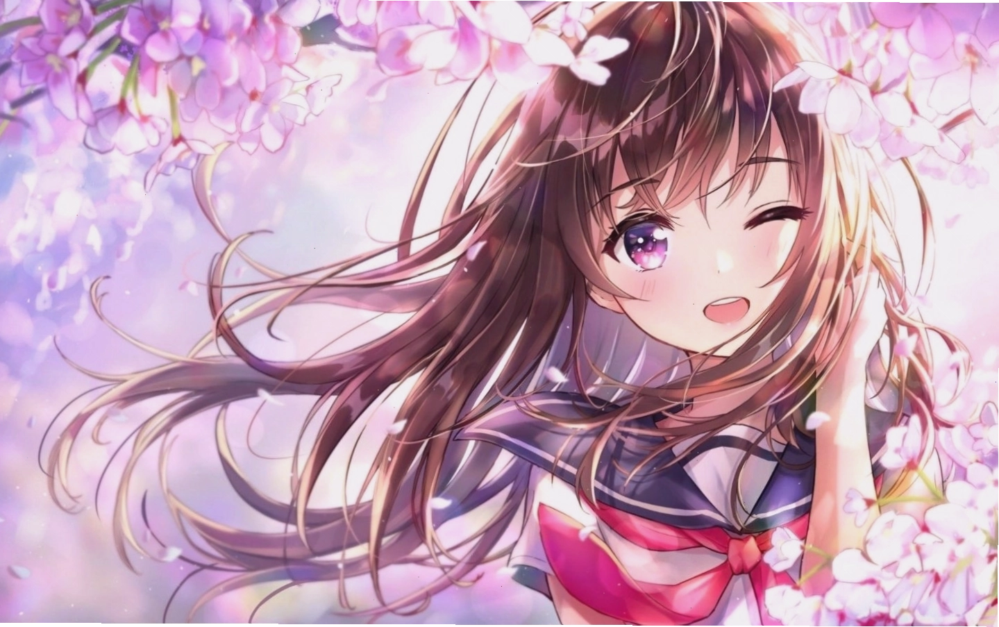 Hình nền nhân vật anime nữ với vẻ ngoài đáng yêu nhưng đầy cá tính