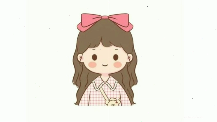 Hình vẽ cô gái anime xinh đẹp với đôi mắt to tròn