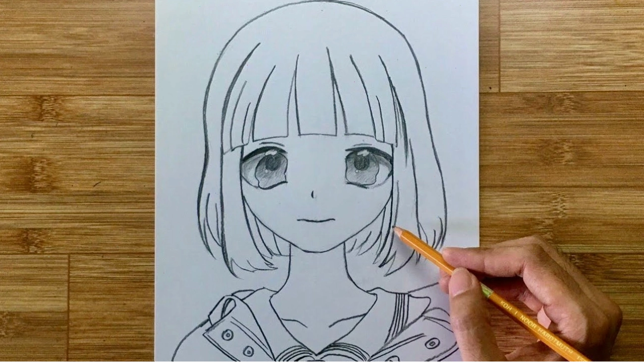 Hướng dẫn vẽ cô gái anime đơn giản