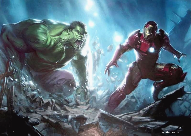 Iron Man và Hulk hợp lực chiến đấu