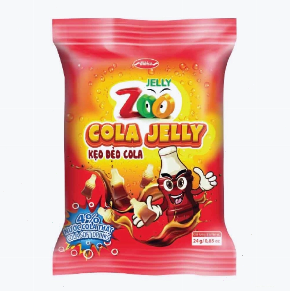 Kẹo Dẻo Zoo Cola - Tăng Lực - Soda Kem Trái Cây với các biểu tượng vui nhộn