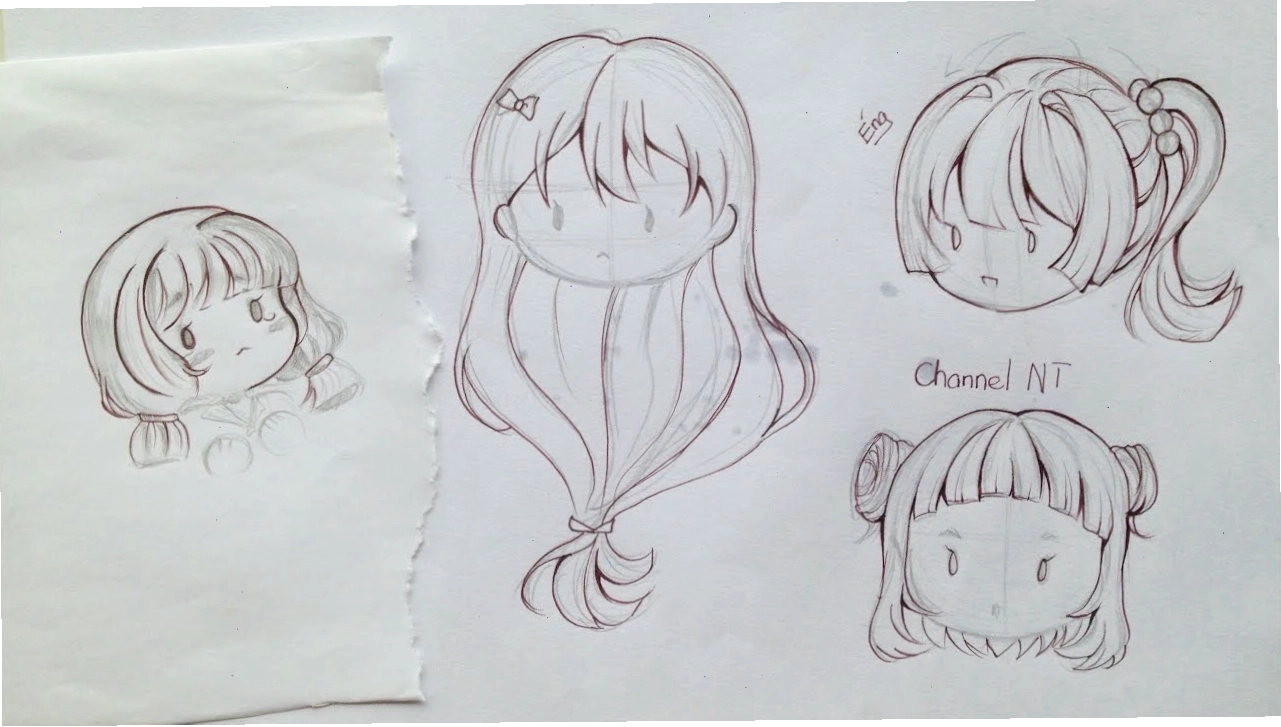 Làm thế nào để vẽ tóc anime chibi đơn giản?