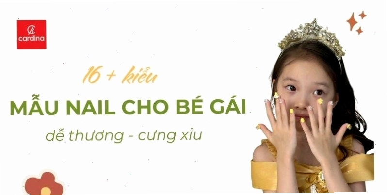 Mẫu nail cho bé gái với họa tiết trái tim và màu hồng pastel đáng yêu