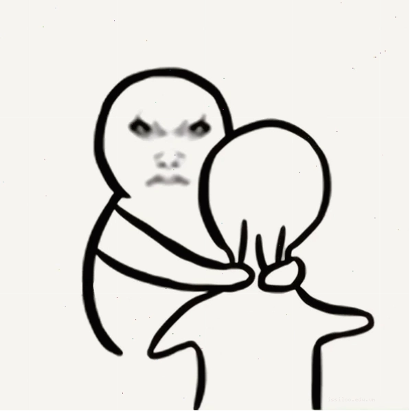 Meme bóp cổ với biểu cảm cau có hài hước
