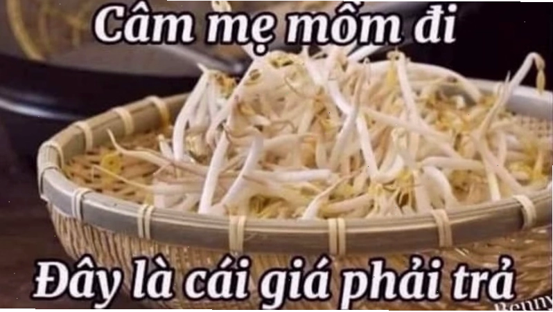 Meme câm mẹ mồm đi với biểu cảm giận dữ