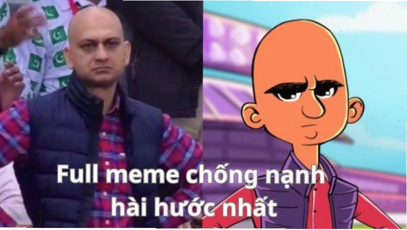 Meme chống nạnh hài hước với caption độc đáo