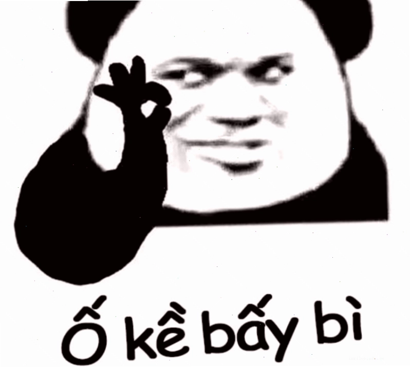 Meme ok gấu trúc với biểu cảm tròn xoe đáng yêu