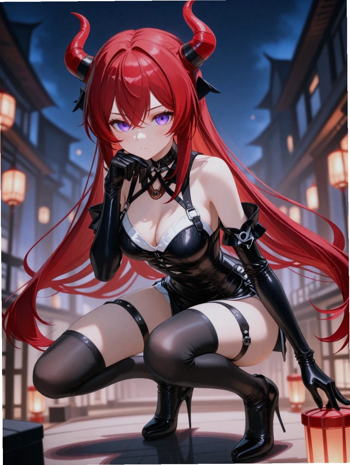 Nghệ thuật anime về cô gái ác quỷ