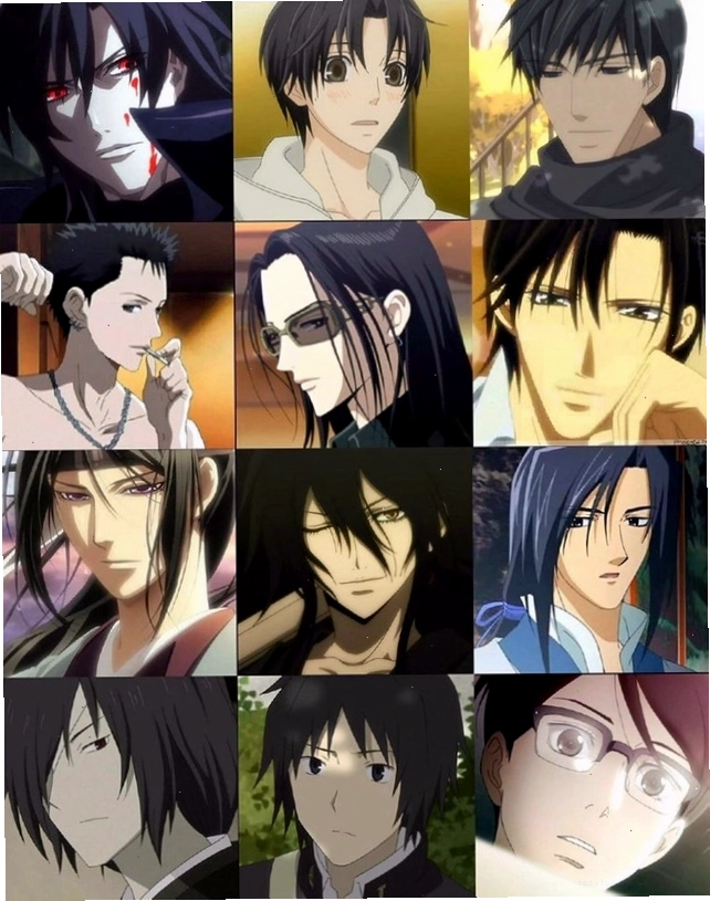 Nhân vật anime nam tóc đen ấn tượng