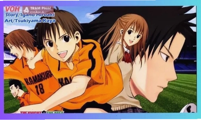 Nhân vật anime trong tư thế chuẩn bị sút bóng