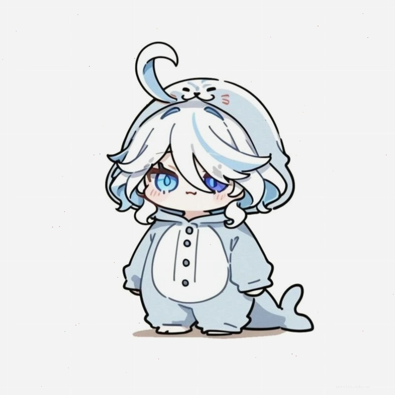 Nhân vật chibi đang được tô màu với nhiều gam màu rực rỡ