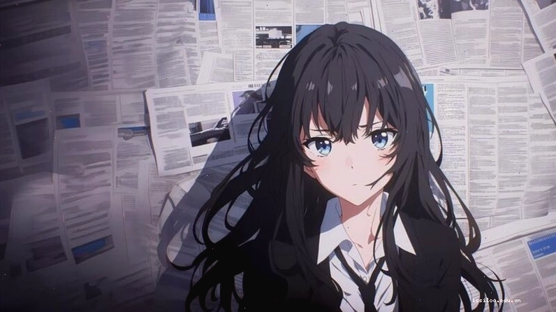 Nhân vật hoạt hình anime dễ thương với trang phục màu pastel