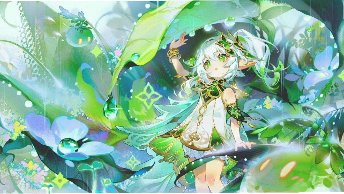 Nhân vật hoạt hình anime nữ với đôi mắt to tròn long lanh