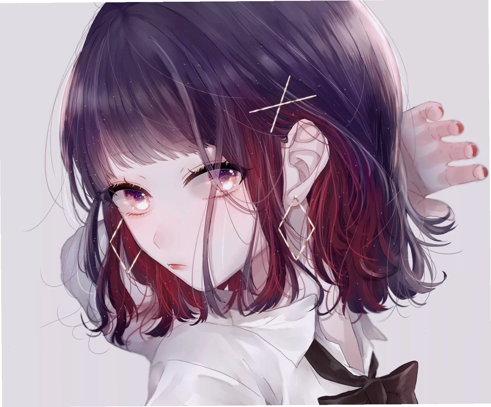 Nữ anime lạnh lùng với ánh mắt sắc sảo