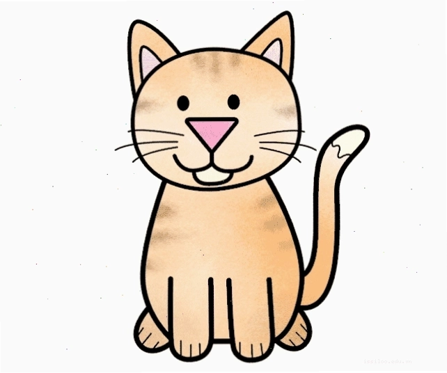 Tô màu cho chú mèo vẽ theo phong cách anime