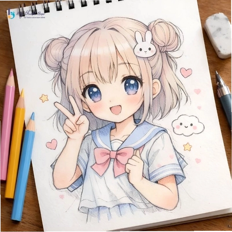 Tổng hợp những bức tranh vẽ anime nữ đẹp nhất